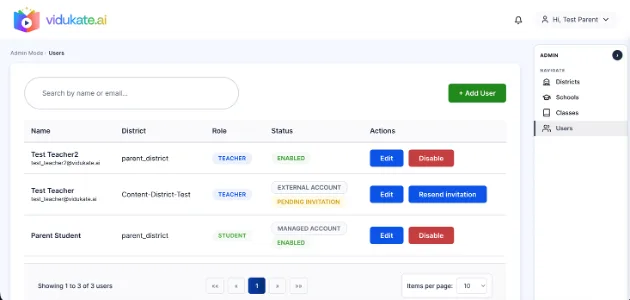 Managed accounts are clearly labeled in the Users list.